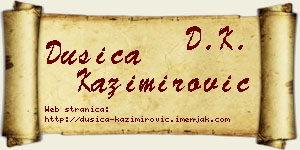 Dušica Kazimirović vizit kartica
